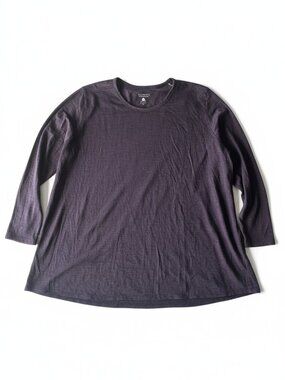 Segments 100% Merino Wool Purple Long Sleeve Top 3X